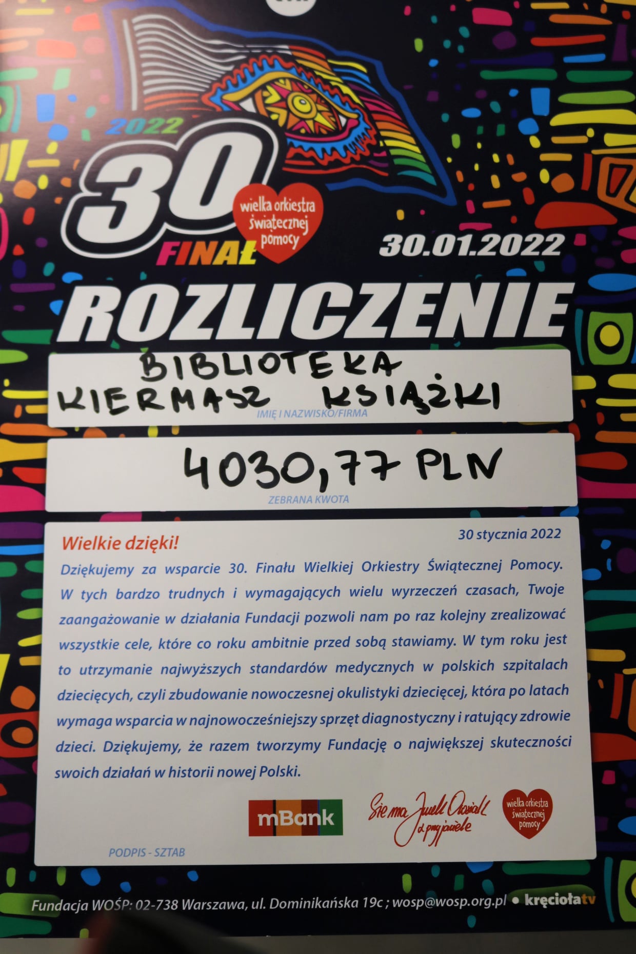 Rozliczenie puszek biblioteki