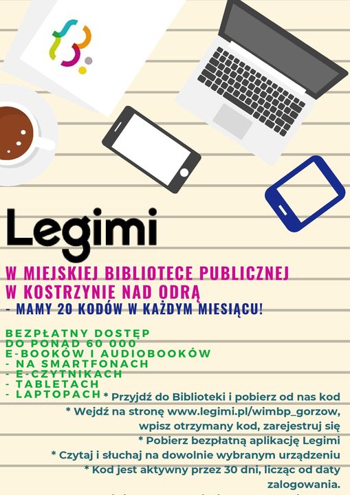 Nowe kodów Legimi już dostępne w Bibliotece