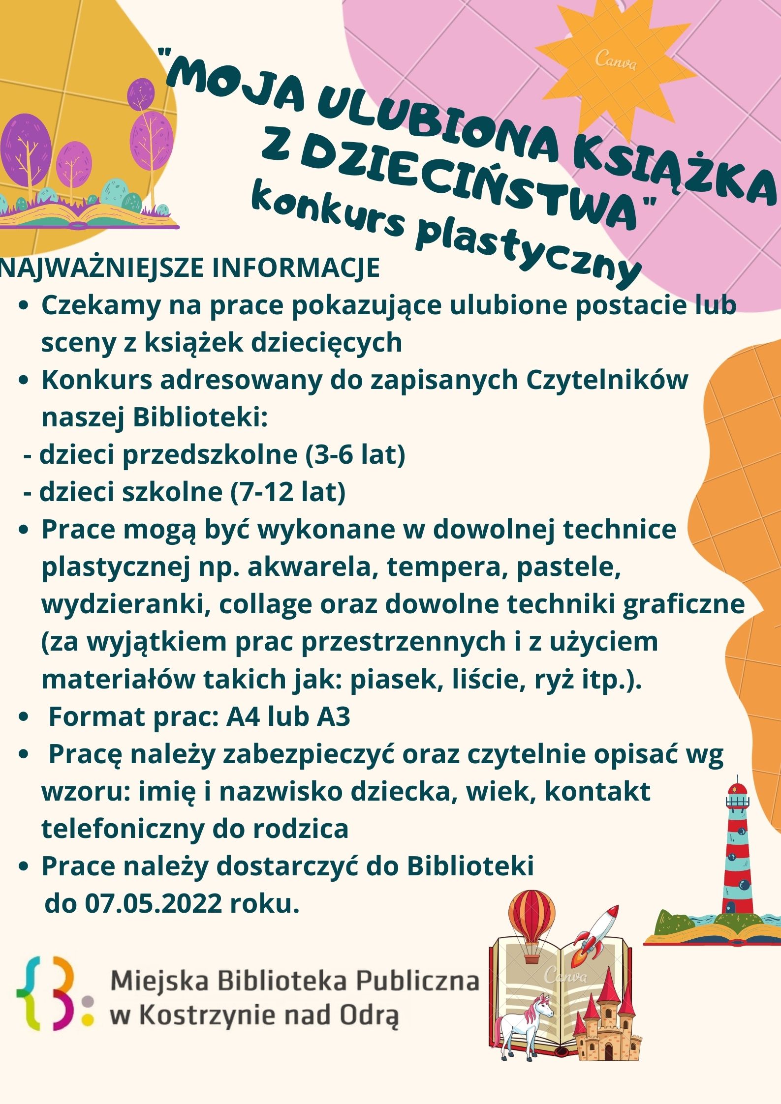 Najważniejsze informacje dot. konkursu na kolorowym tle