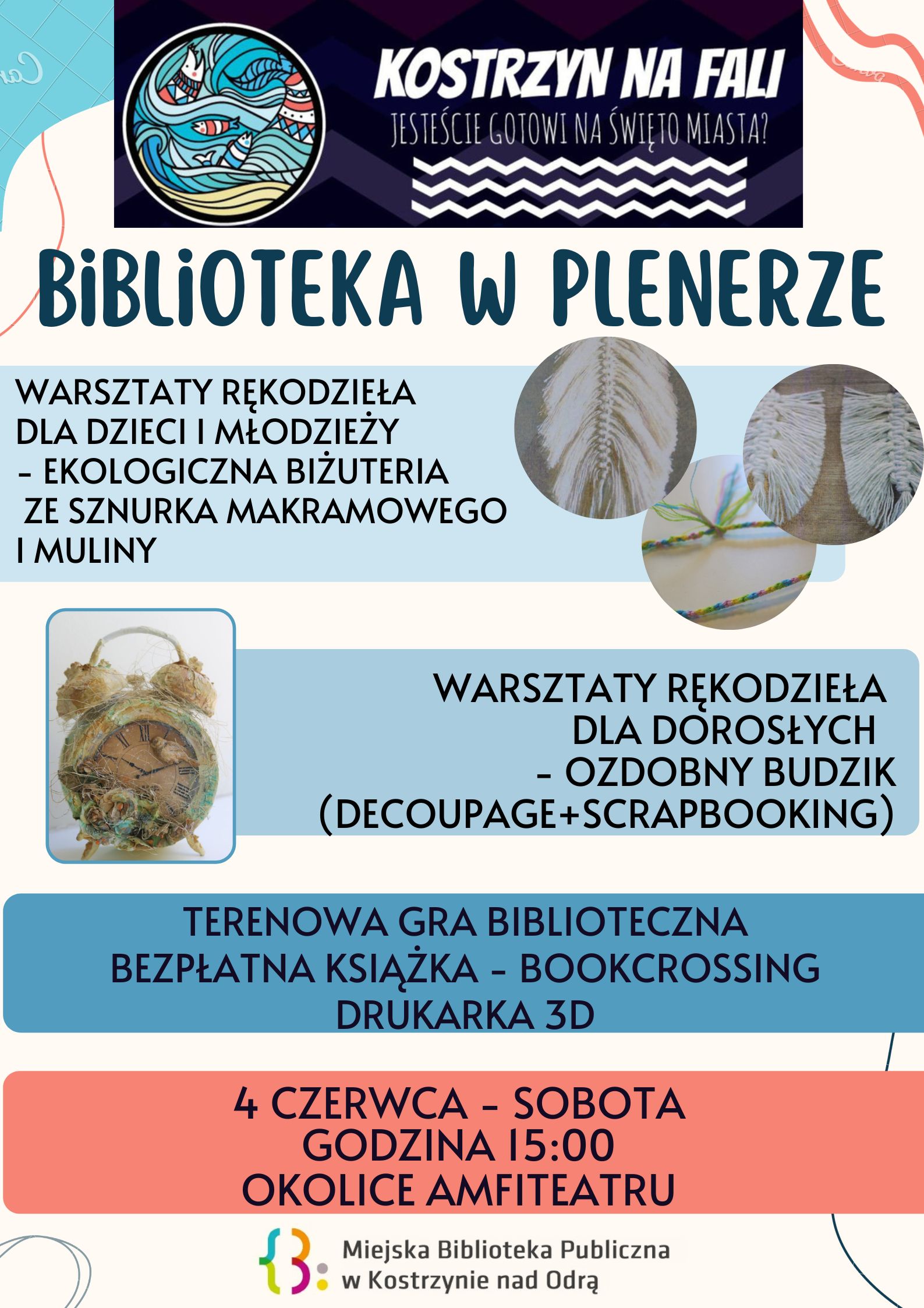 Plakat informacyjny wydarzenia Kostrzyn na Fali