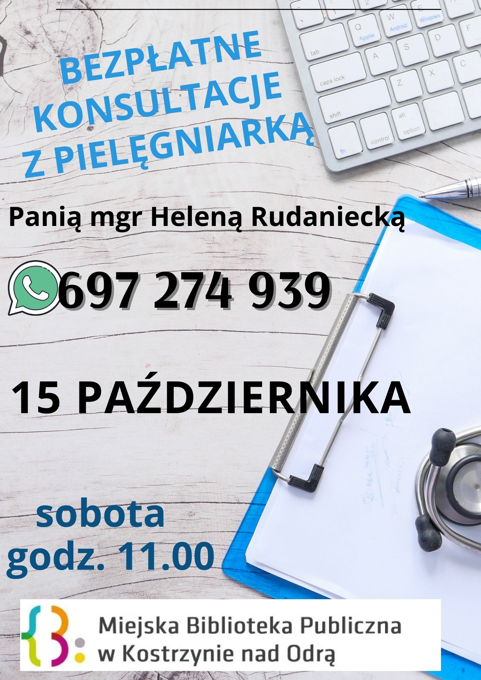 Plakat informacyjny Konsultacje z pielęgniarką