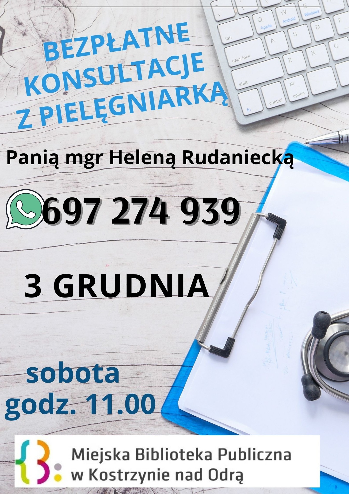 Plakat informacyjny Konsultacje z pielęgniarką