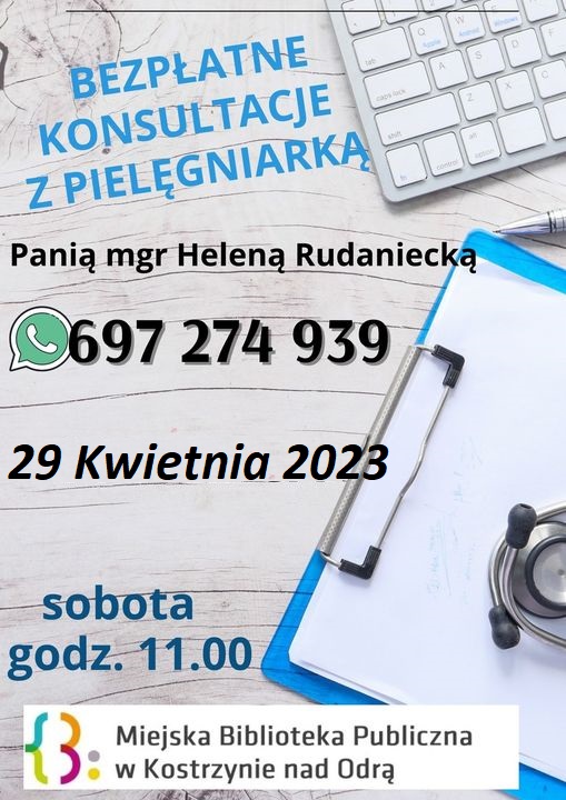 Plakat informacyjny Konsultacje z pielęgniarką