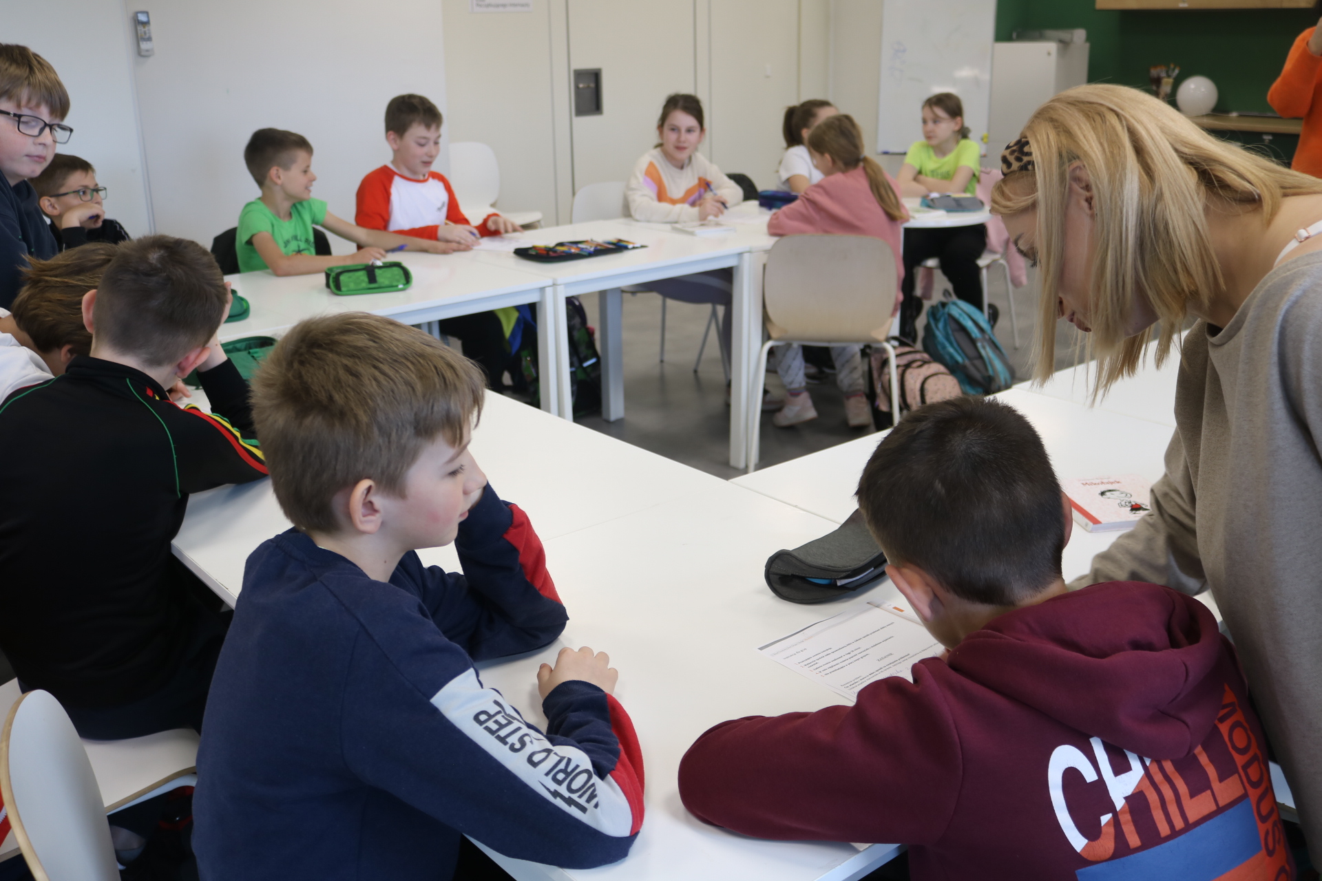 Lekcja języka polskiego w bibliotece