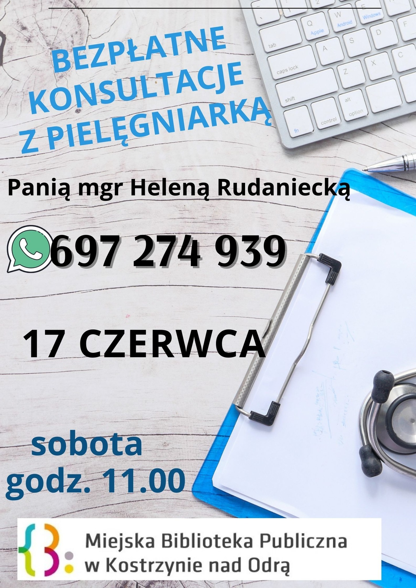 Plakat informacyjny Konsultacje z pielęgniarką