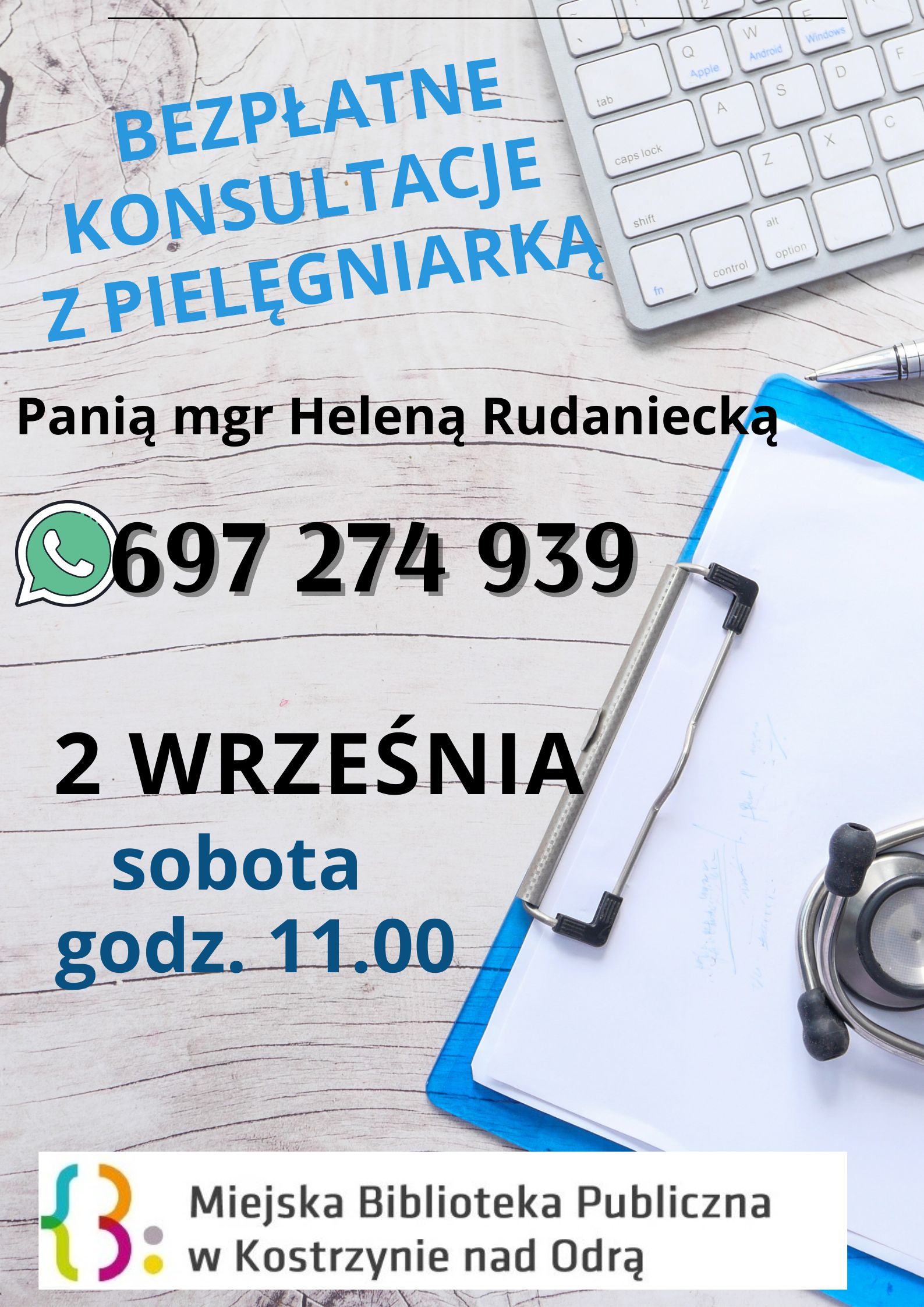 Plakat informacyjny Konsultacje z pielęgniarką