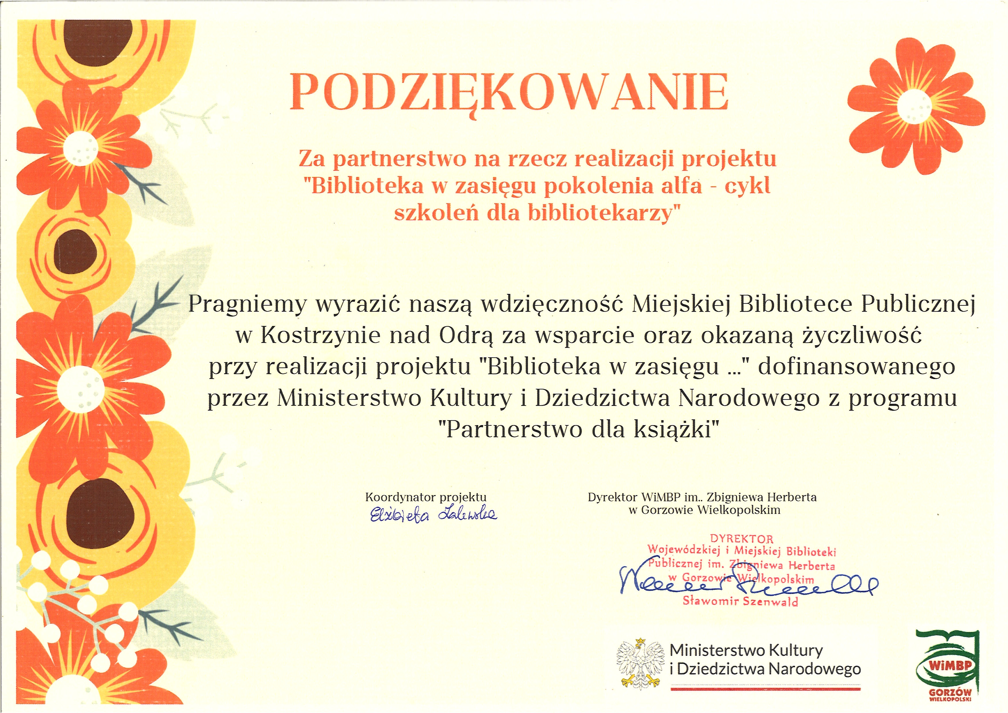 Spotkanie z bibliotekarzami z północnej części woj. lubuskiego w Kostrzynie nad Odrą