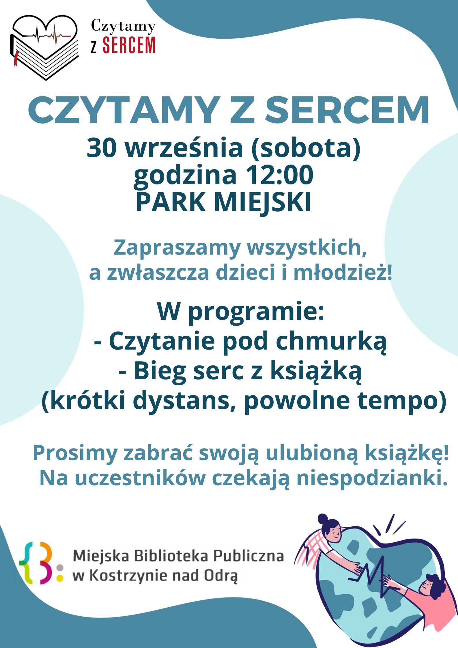 plakat informacyjny dot. akcji Czytamy z Sercem