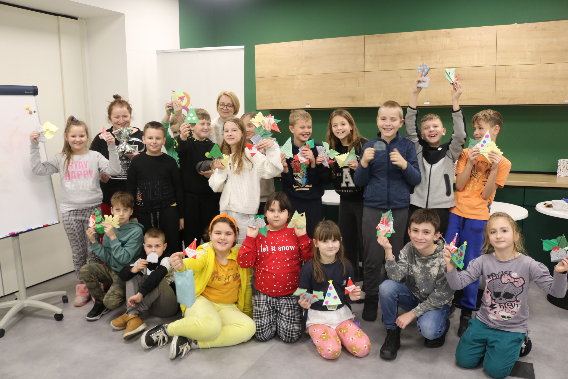 Świąteczne Origami - Klasa IIIA SP1 - 19.12.2023