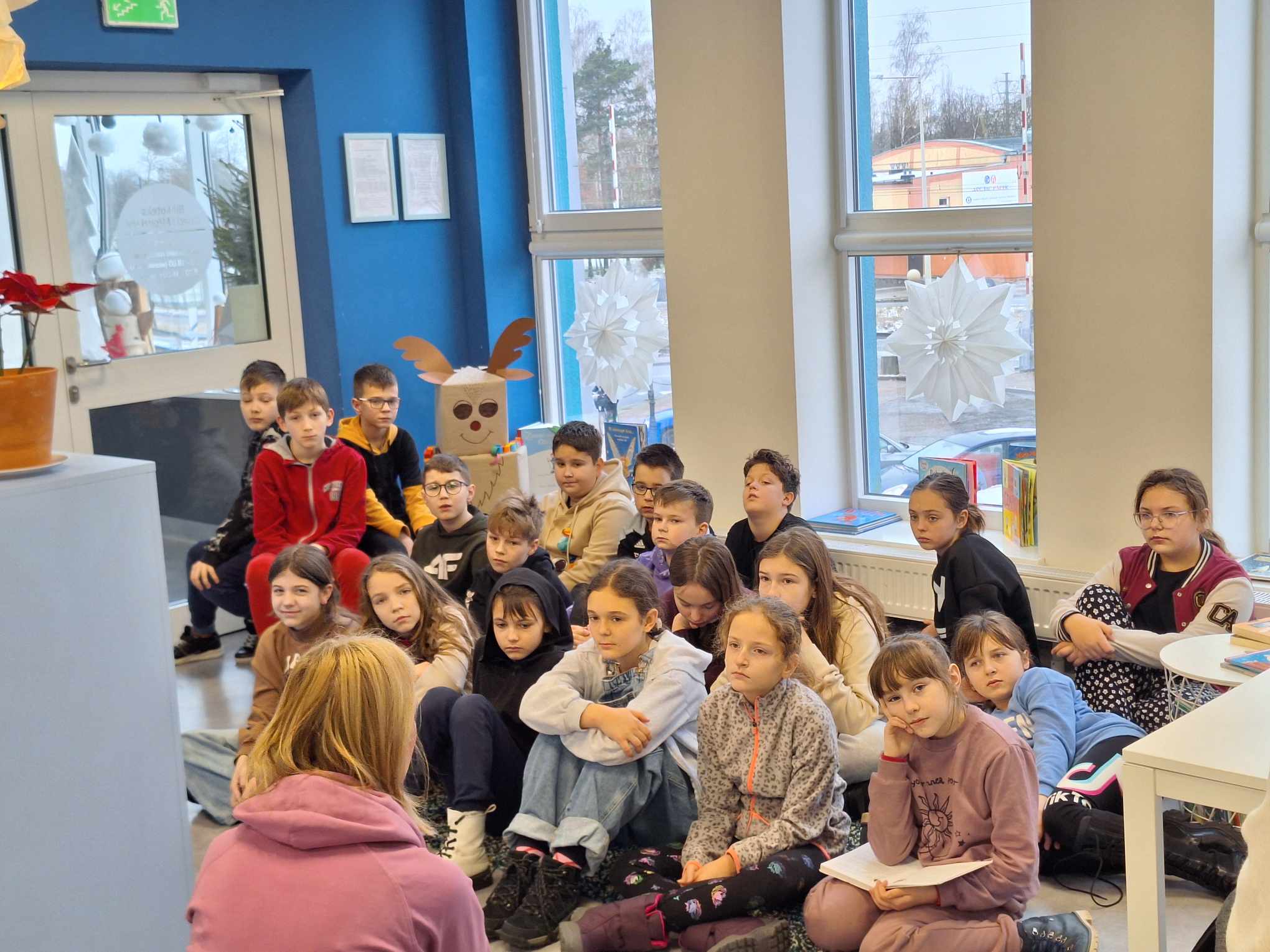 Lekcja biblioteczna z udziałem klasy IVA ze SP1 - 12.01.2024