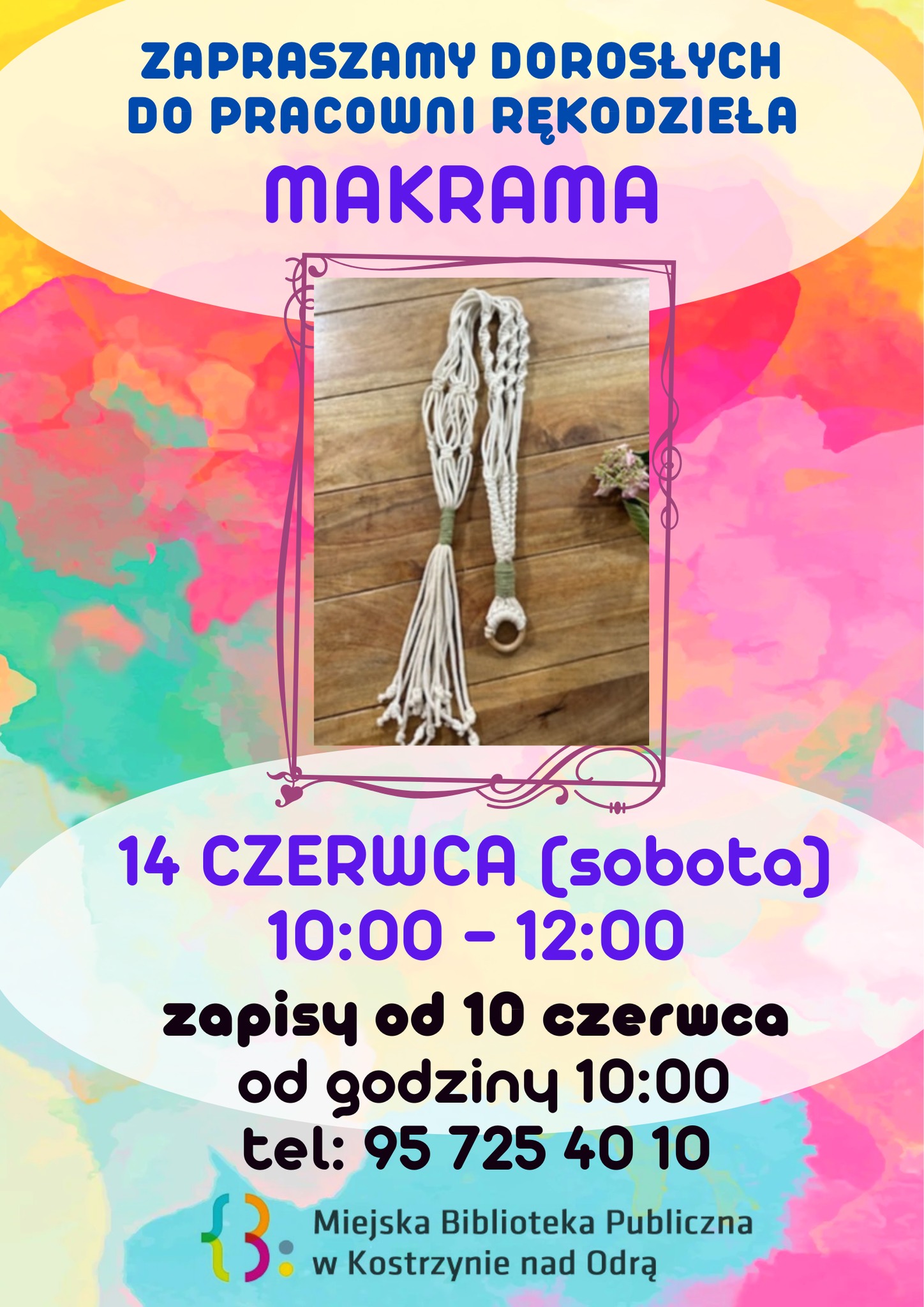 Plakat informacyjny - MAKRAMA
