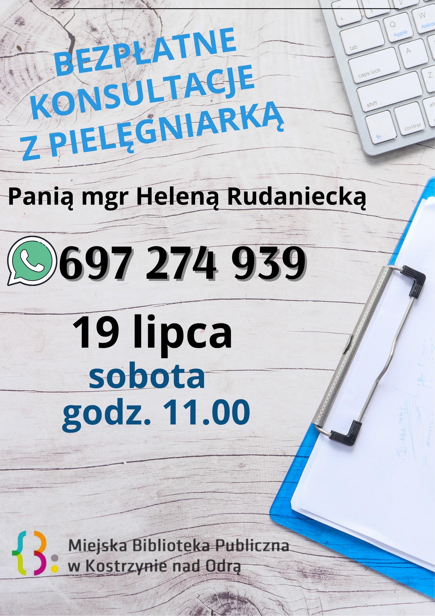 Konsultacje z pielegniarką - plakat informacyjny