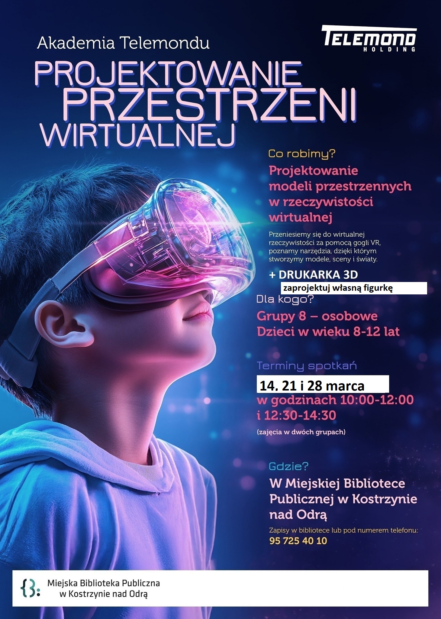Projektowanie Przestrzeni Wirtualnej Plakat informacyjny - ogólny