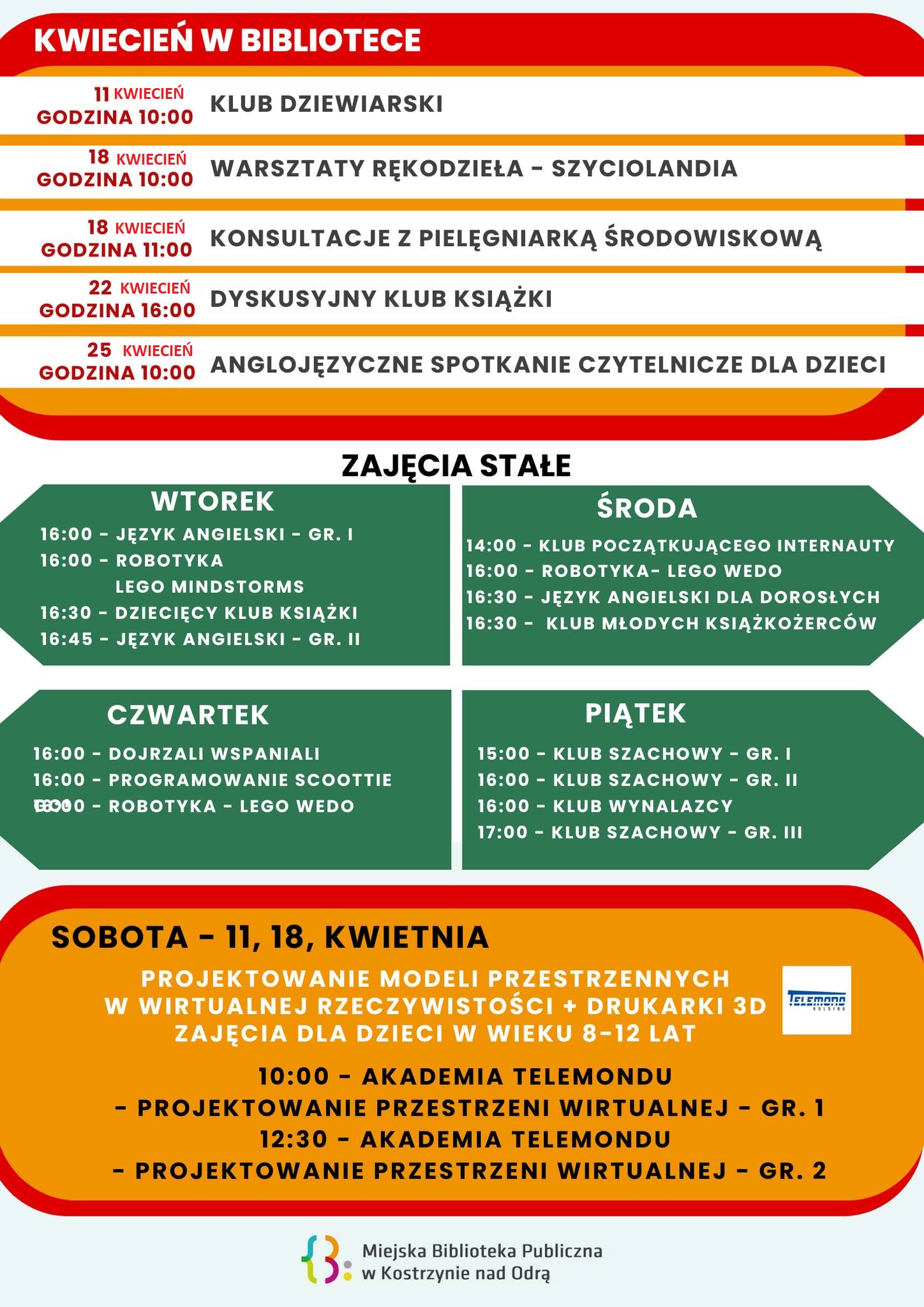 Plan na Kwiecień 2026 Plakat informacyjny - ogólny