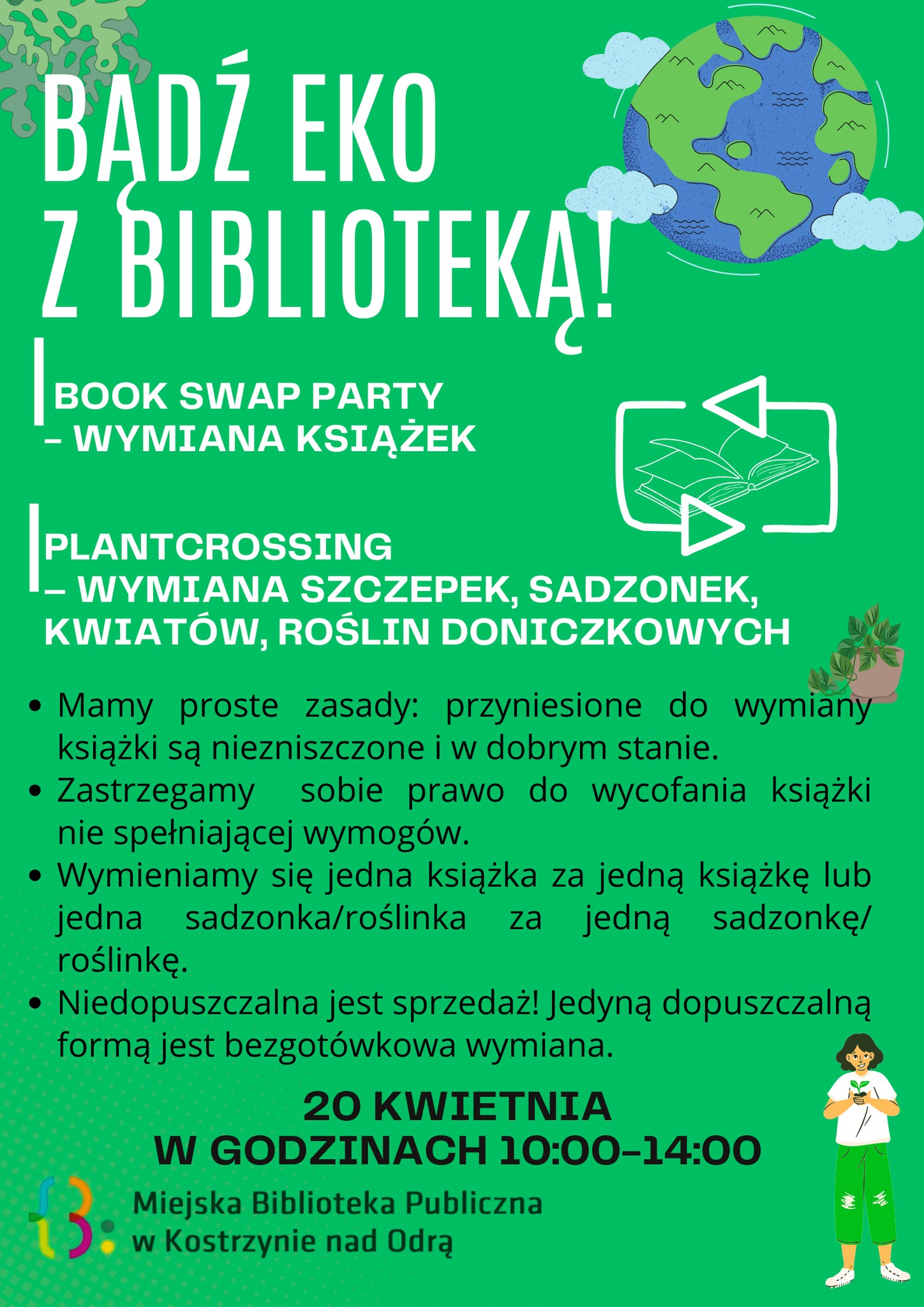 plakat informacyjny dot. warsztatów Eko z biblioteką