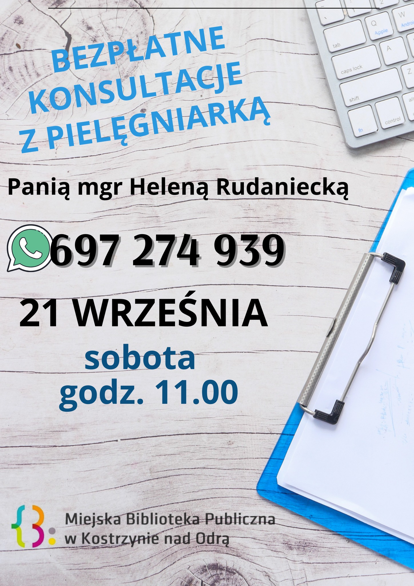 Plakat informacyjny Konsultacje z pielęgniarką