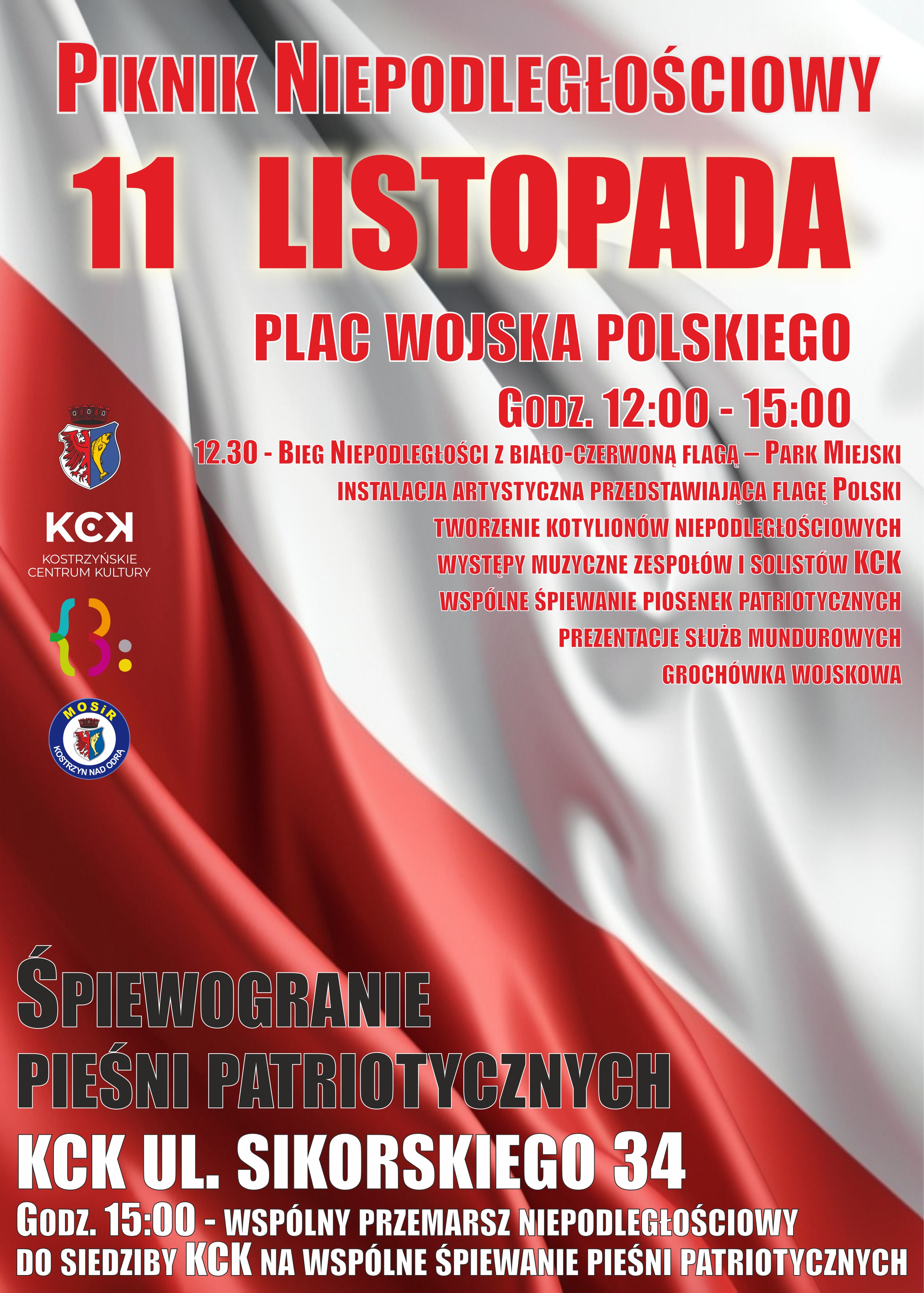 plakat informacyjny dot. Święta Niepodległości