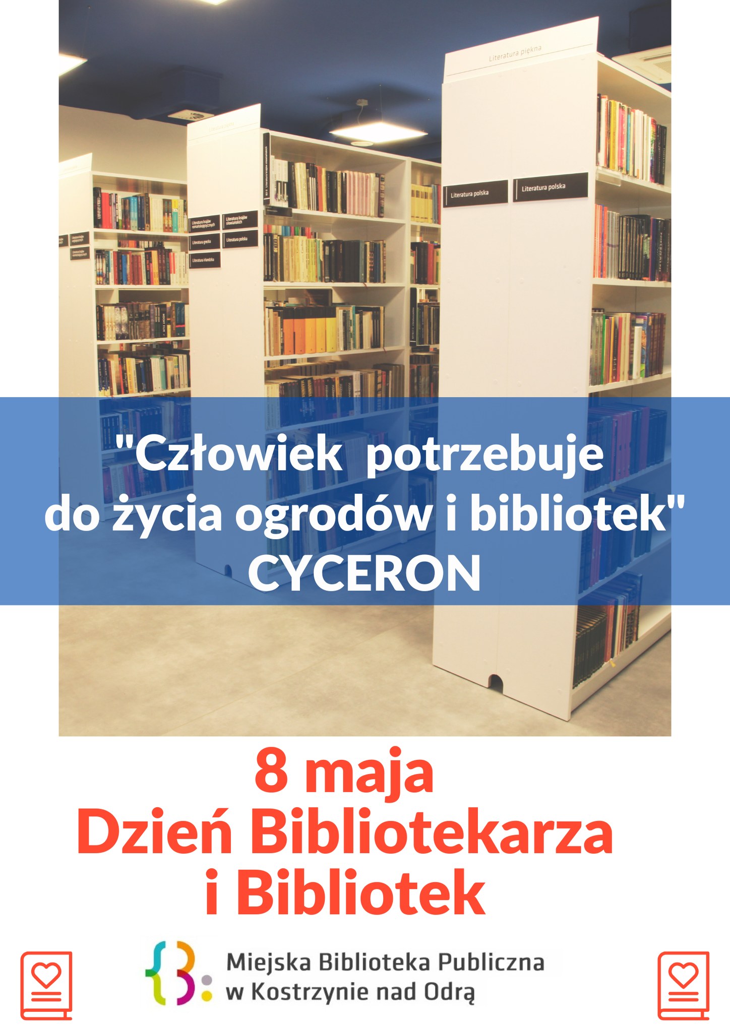 plakat informacyjny z okazji dnia bibliotek