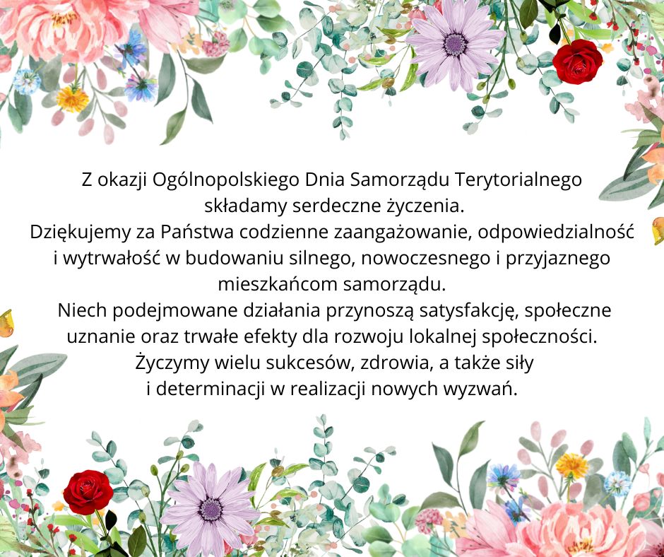 Zyczenia z okazji Dnia Samorządowca
