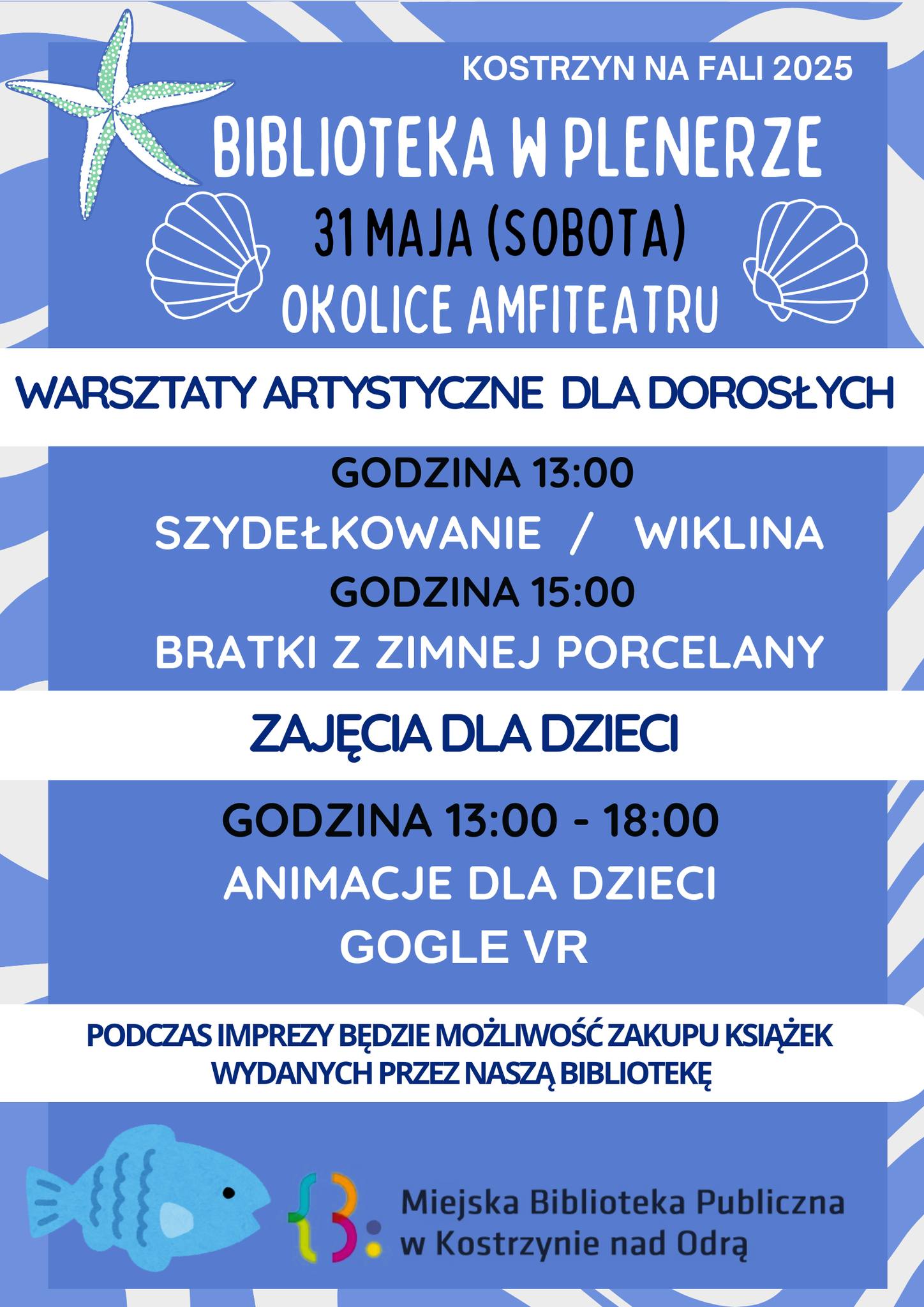 Biblioteka w plenerze - plakat informacyjny